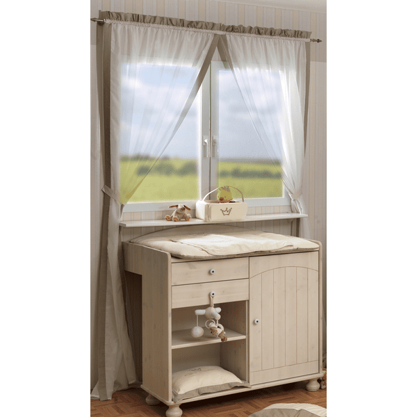 Bebes Collection Be 's Collection Curtain 2 Loop Scarves Każdy 100 X 150 Cm Little Princess Ecru/rose - obrazek 2