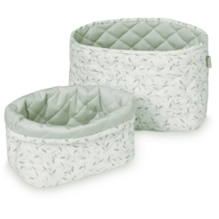 Cam Cam Copenhagen Pikowane Kosze Do Przechowywania Zestaw 2 Green Leaves