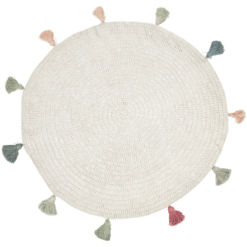 Dywan Dziecięcy LIVONE FRINGES Natura/multi 133 Cm Okrągły