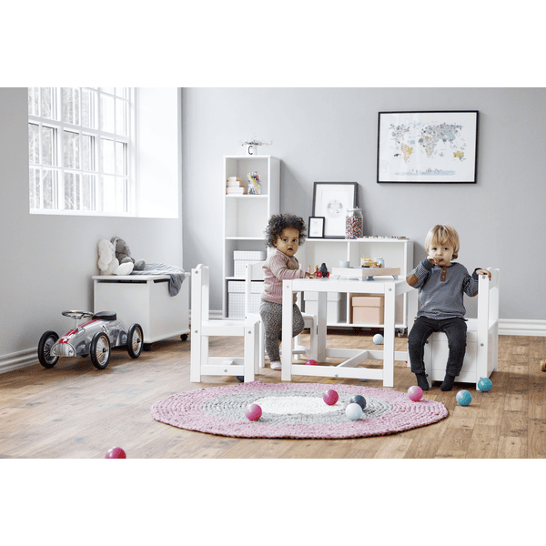 Hoppekids Skrzynia Na Zabawki Na Kółkach Biała - obrazek 2