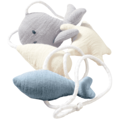 Nordic Coast Company Wall Garland Muslin Whale Small