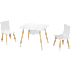 Roba Grupa Siedząca Z Siatką Do Przechowywania Biała