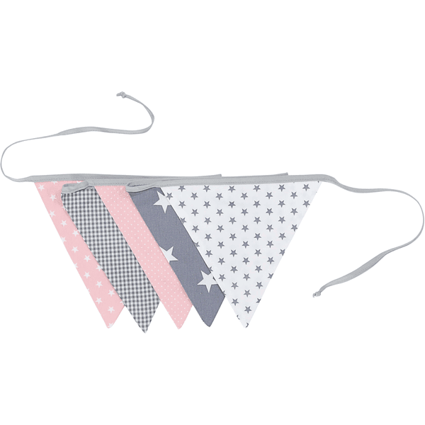 Ullenboom Łańcuch I Tkanina Proporczyka I Tkanina Girl 190 Cm (5 Proporczyków) Szary Rosa - obrazek 3