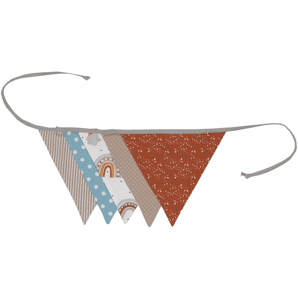 Ullenboom Łańcuch Z Proporczyków I Girlanda Z Tkaniny 190 Cm (5 Proporczyków) Tęcza - obrazek 4