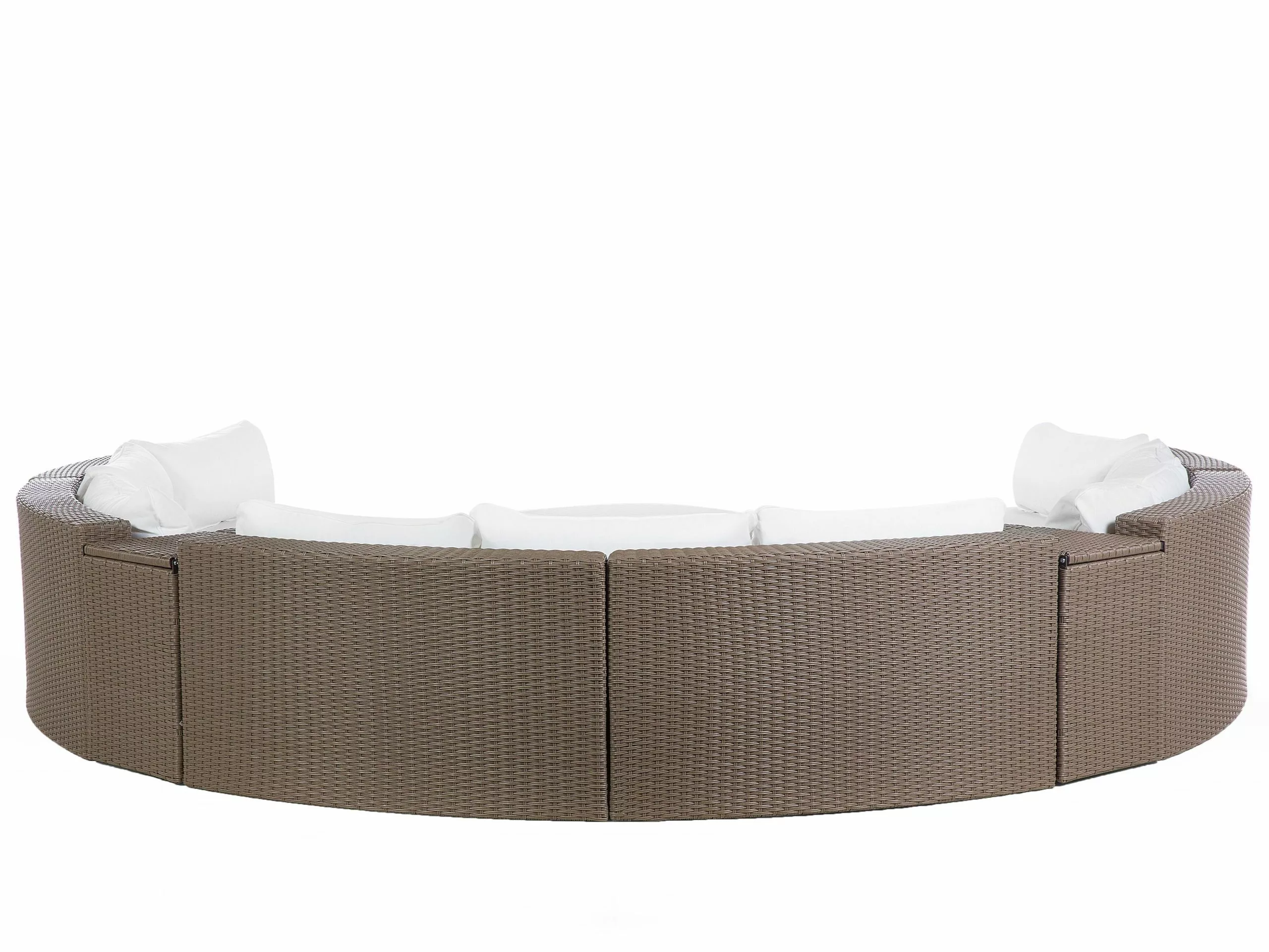 Beliani Zestaw Ogrodowy Z Technorattanu 9-osobowy Brązowy SEVERO - obrazek 10