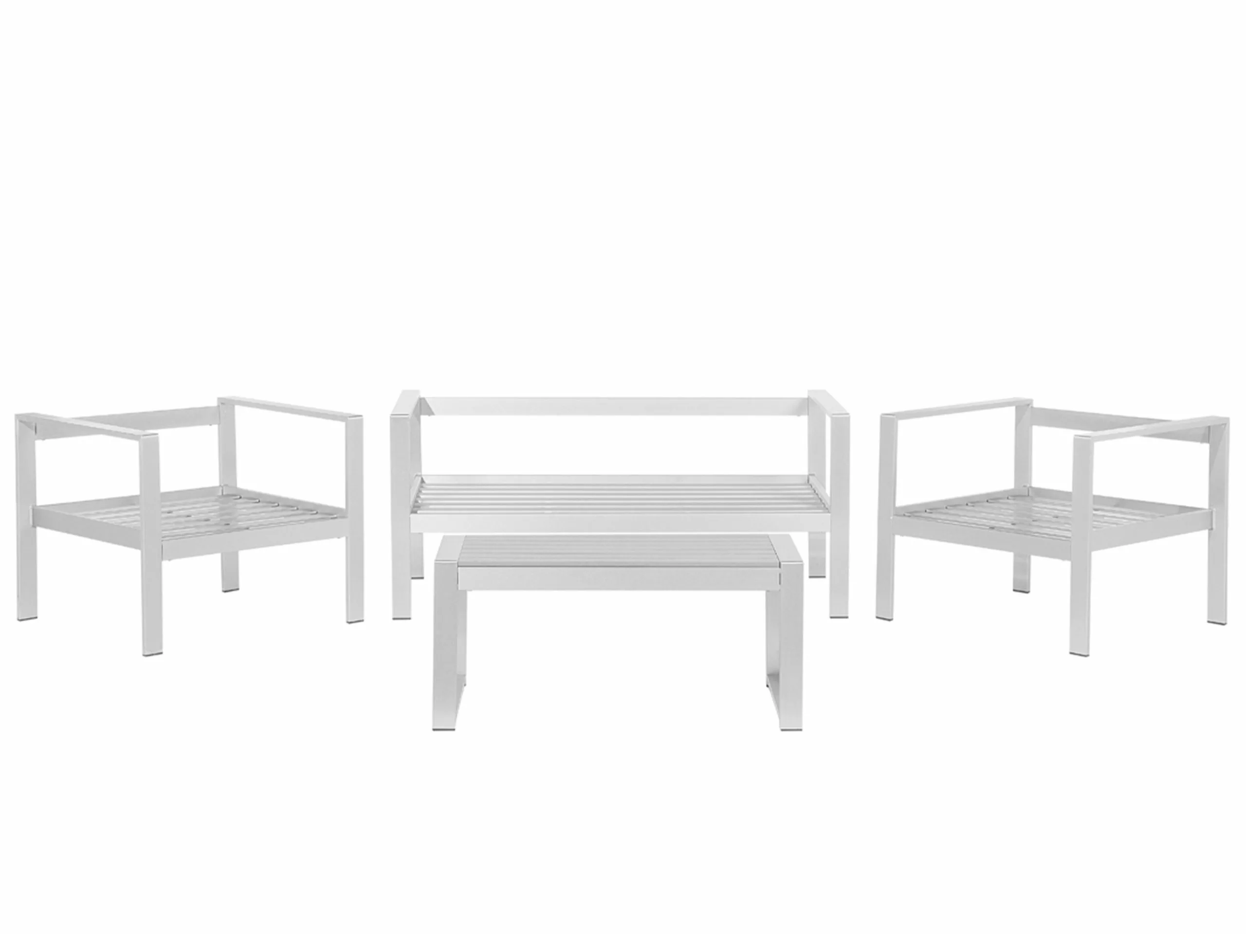 Beliani Zestaw Ogrodowy 4-osobowy Ciemnoszary SALERNO - obrazek 3