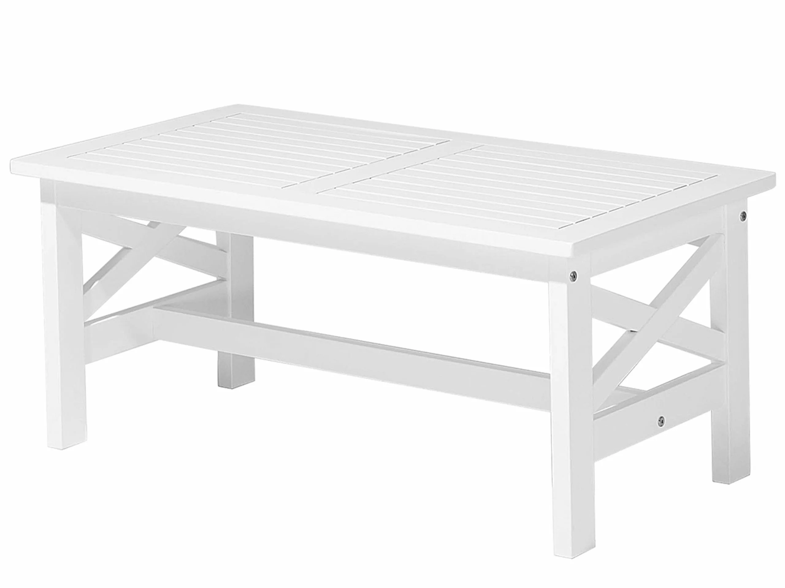 Beliani Zestaw Ogrodowy Drewniany 4-osobowy Biały BALTIC - obrazek 6