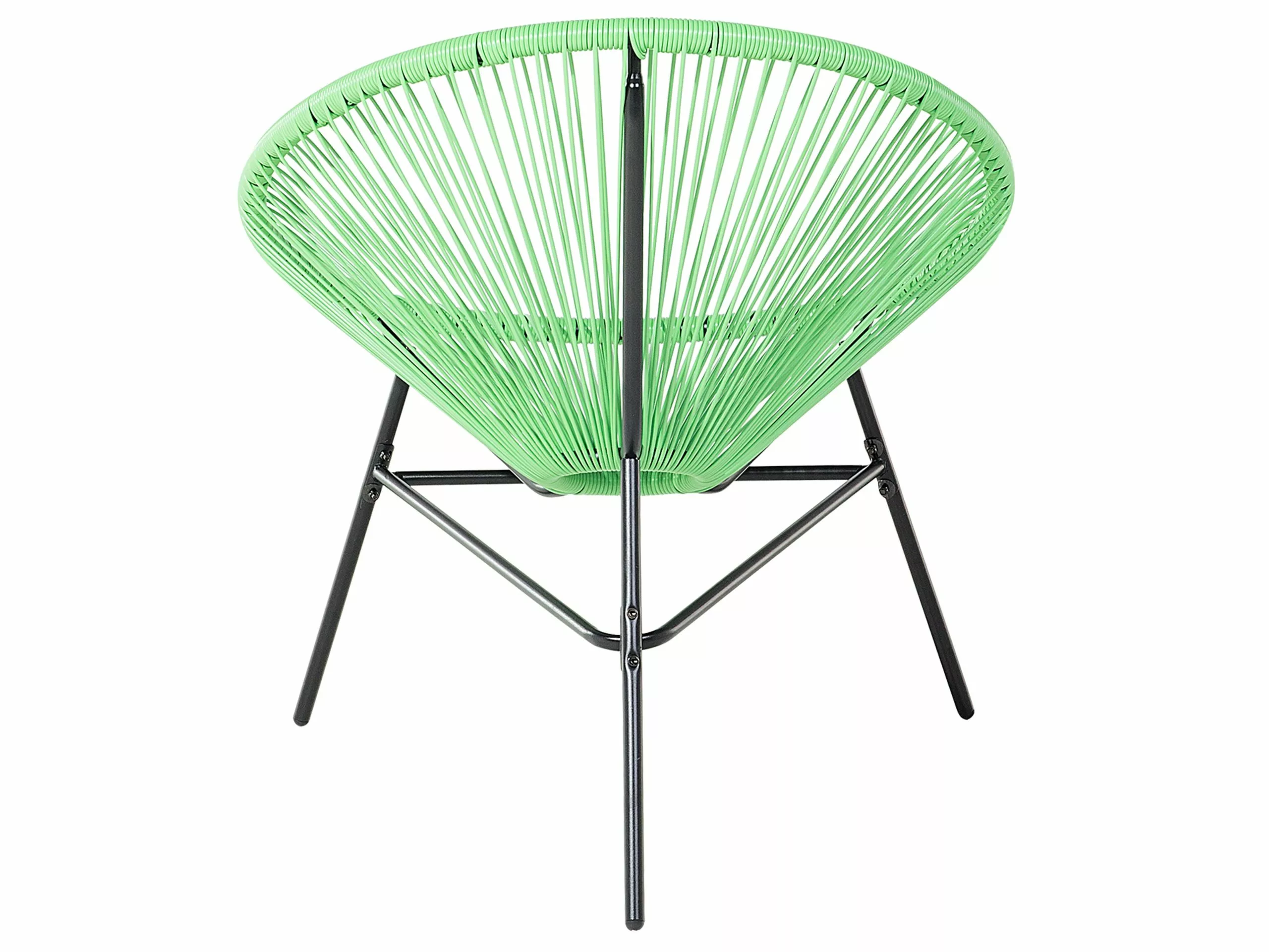 Beliani Krzesło Z Technorattanu Zielone ACAPULCO - obrazek 7