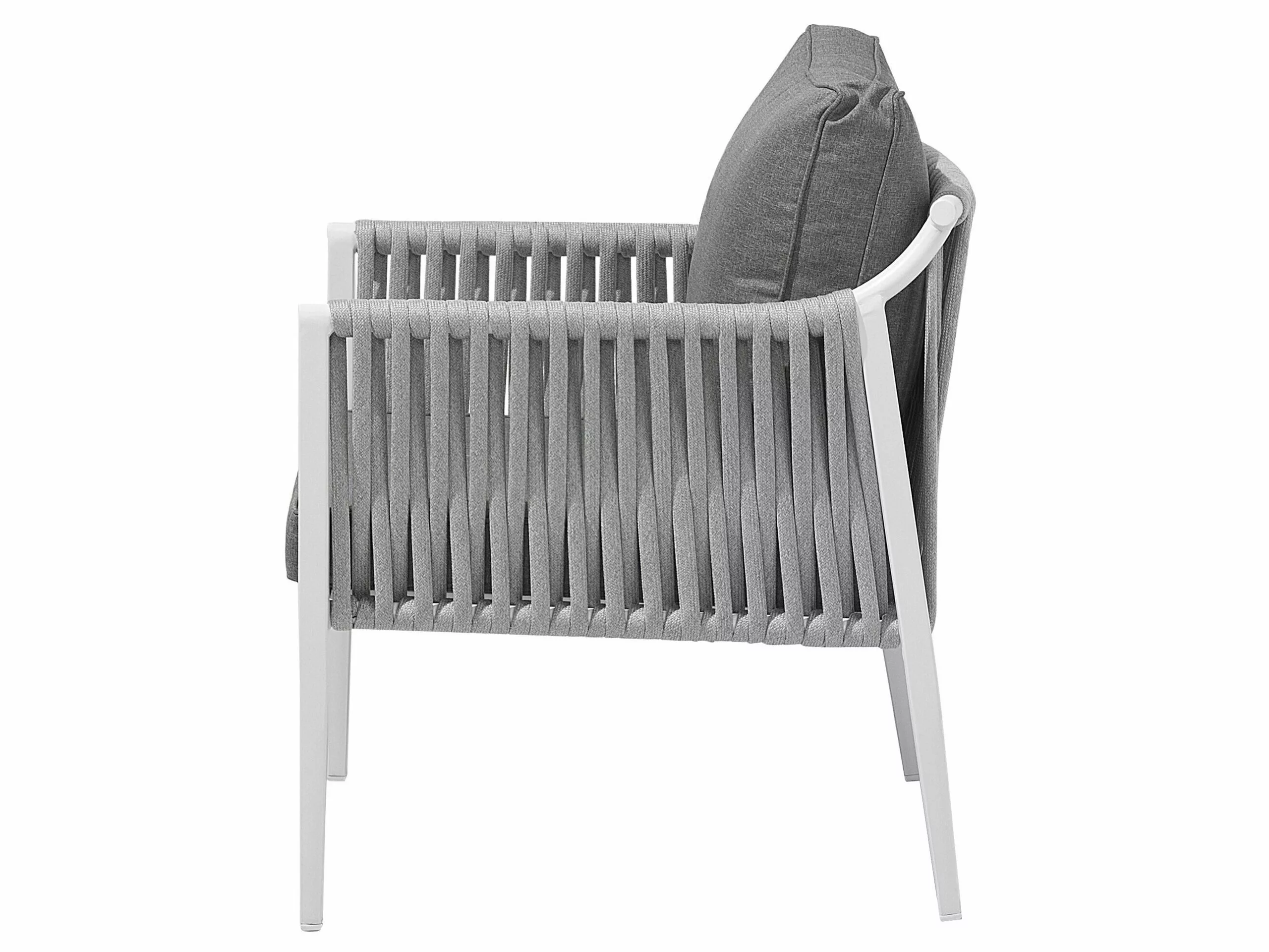 Beliani Zestaw Ogrodowy 4-osobowy Szary LATINA - obrazek 9