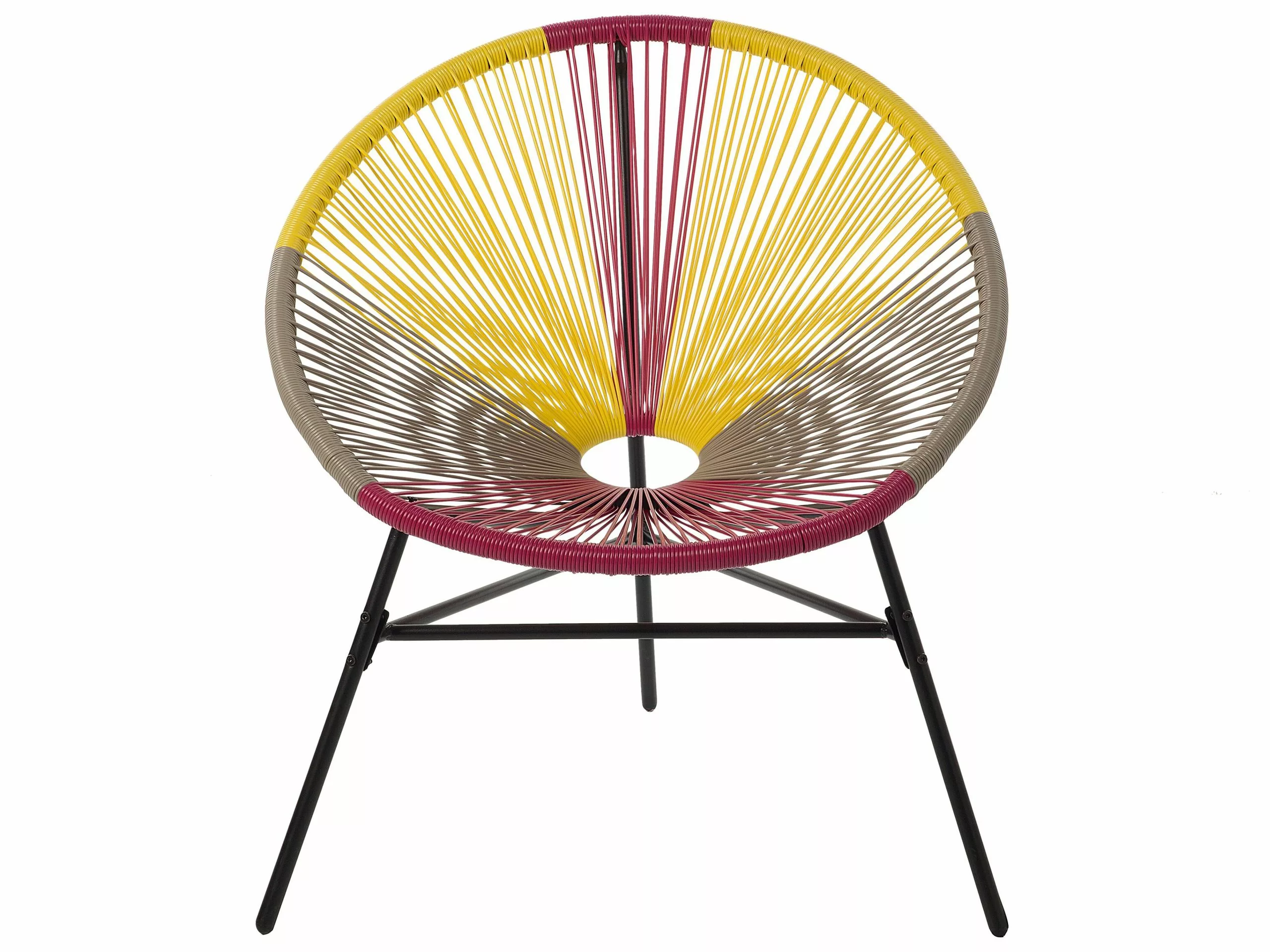 Beliani Zestaw 2 Krzeseł Z Technorattanu Wielokolorowy żółty ACAPULCO - obrazek 6