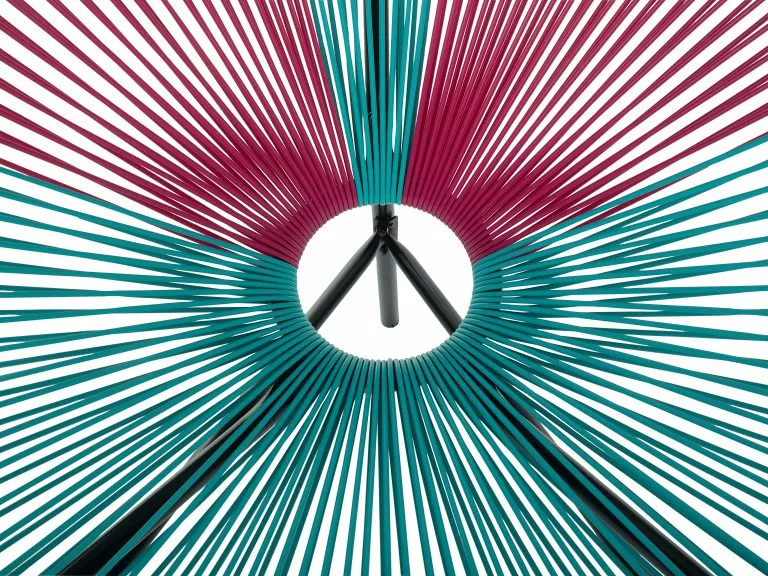 Beliani Zestaw 2 Krzeseł Z Technorattanu Różowo-niebieski ACAPULCO - obrazek 10