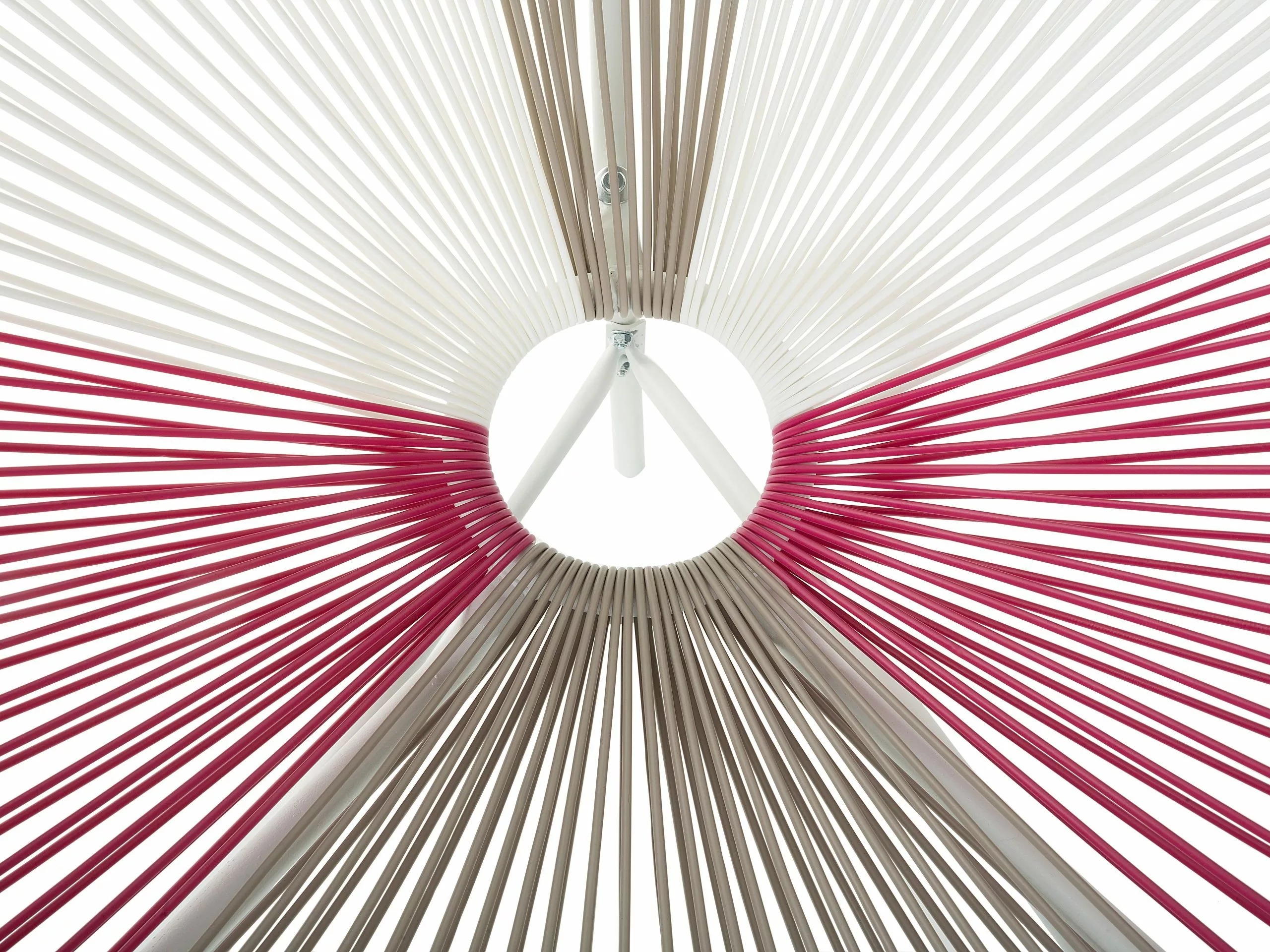 Beliani Krzesło Z Technorattanu Wielokolorowe Różowe ACAPULCO - obrazek 9