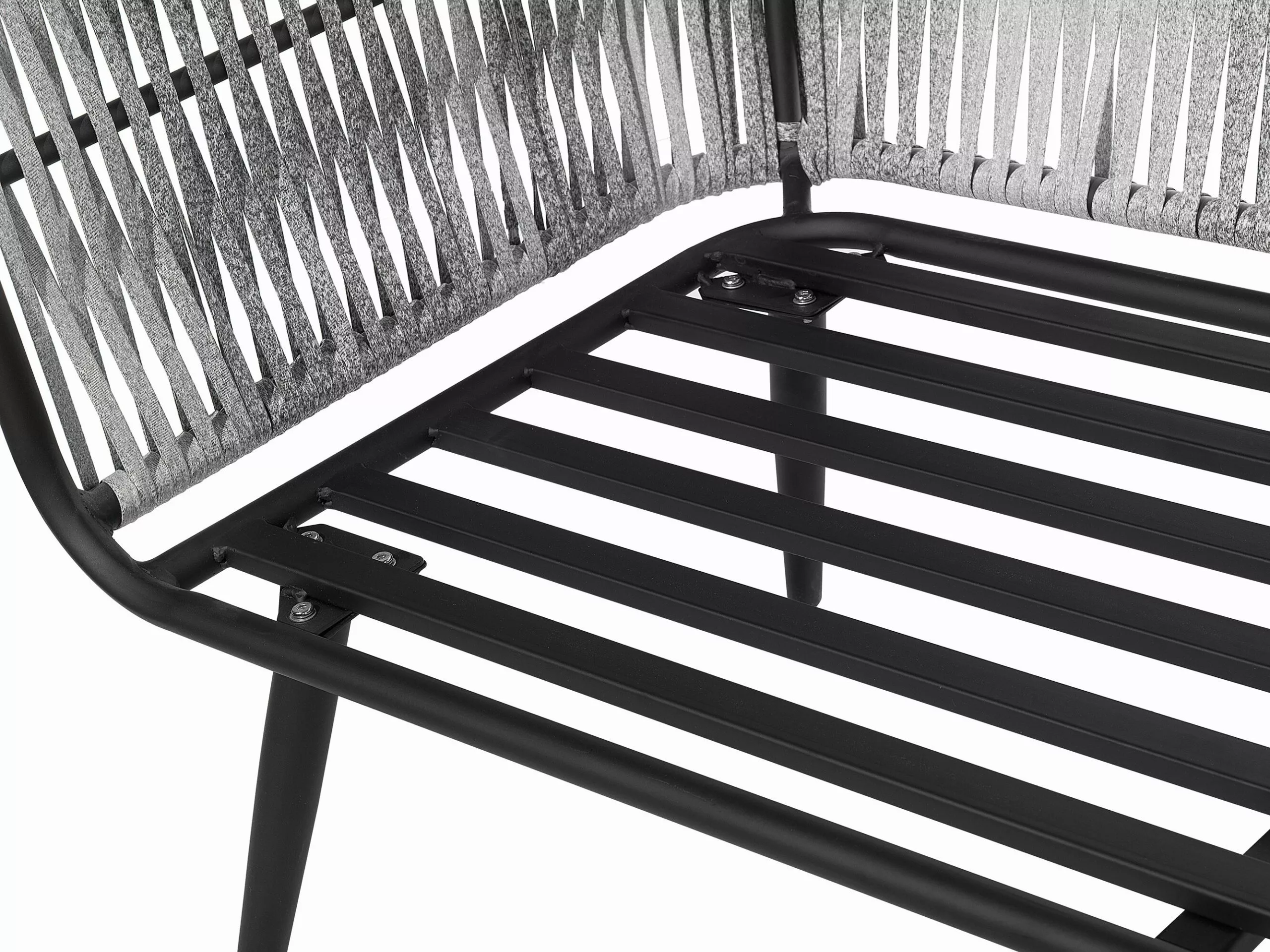 Beliani Zestaw Ogrodowy Z Technorattanu 4-osobowy Grafitowy RAGUSA - obrazek 6