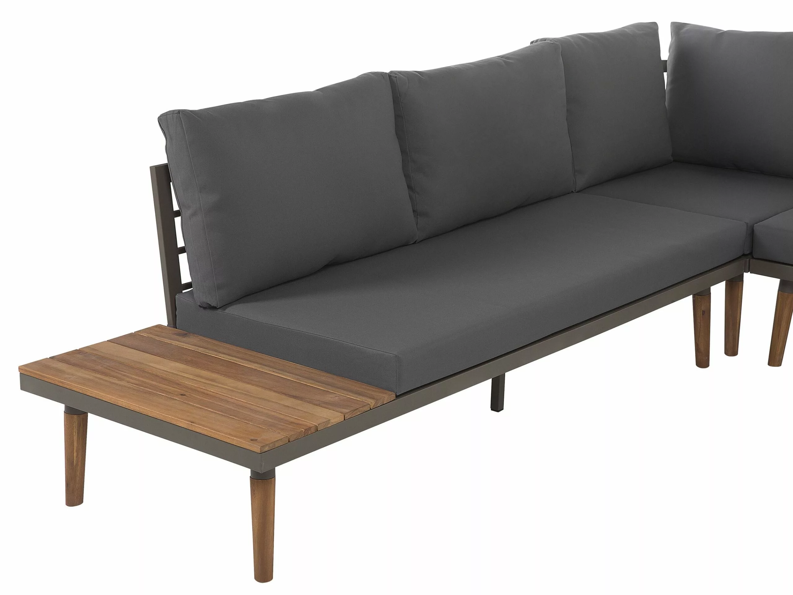 Beliani Zestaw Ogrodowy Drewniany 5-osobowy Szary CORATO - obrazek 6