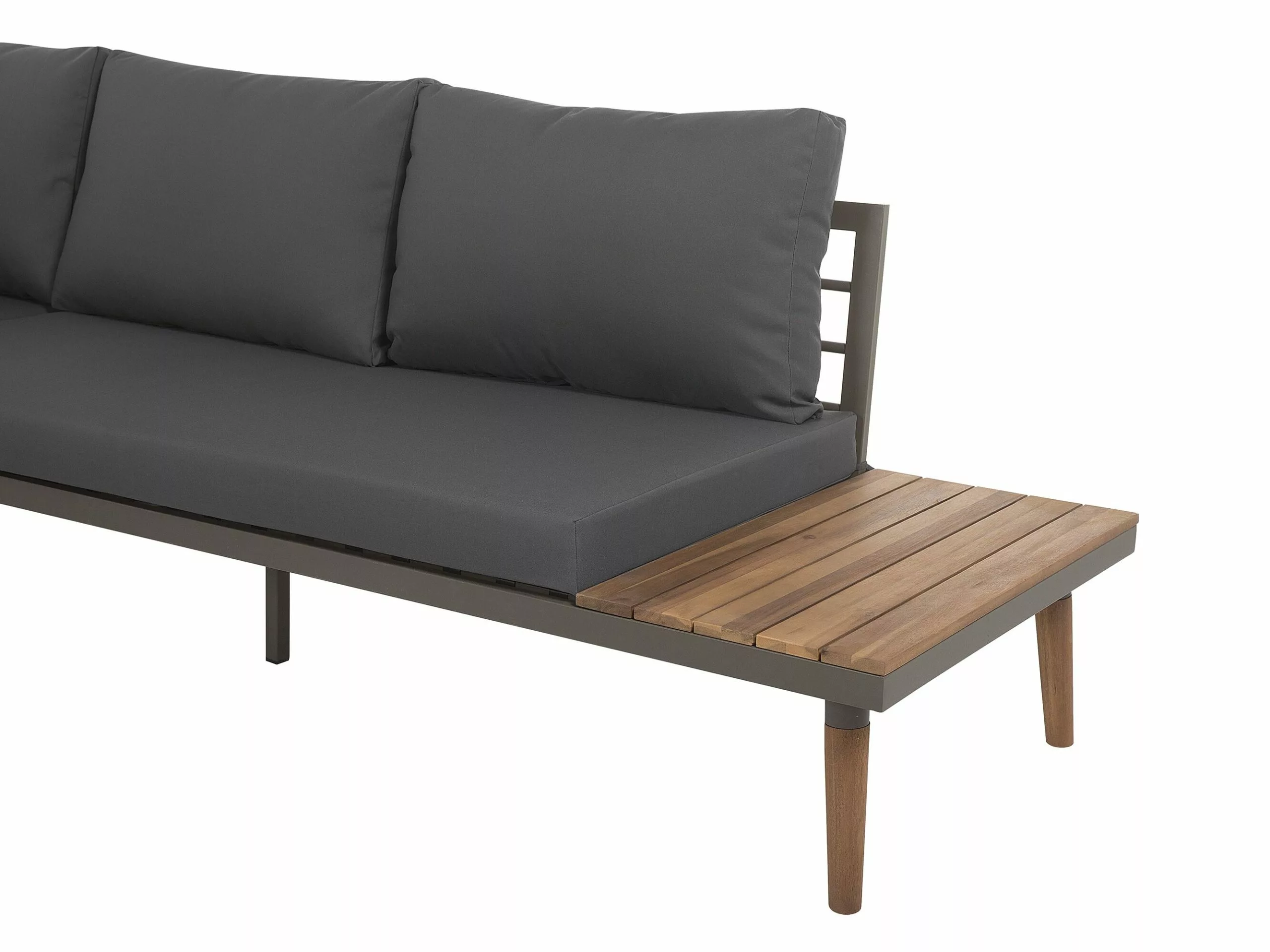 Beliani Zestaw Ogrodowy Drewniany 5-osobowy Szary CORATO - obrazek 7