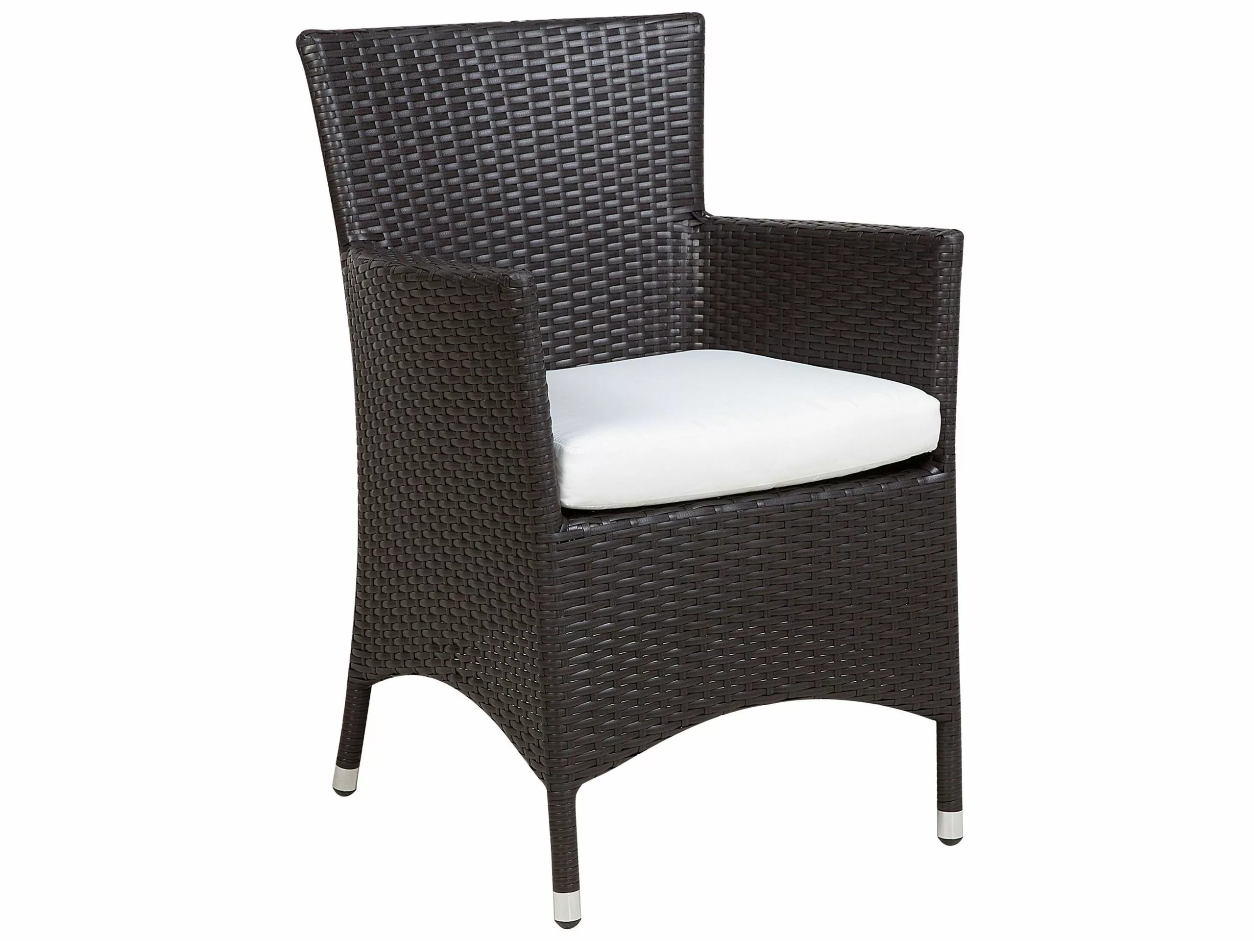 Beliani Zestaw Ogrodowy Z Technorattanu Stół I 8 Krzeseł Ciemnobrązowy ITALY - obrazek 3