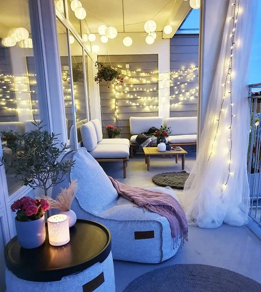 Beliani Zestaw Ogrodowy Drewniany 4-osobowy Szary FRASCATI - obrazek 4