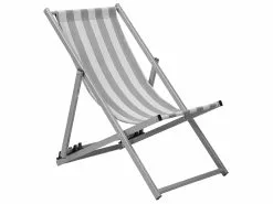 Beliani Leżak Ogrodowy Szary LOCRI