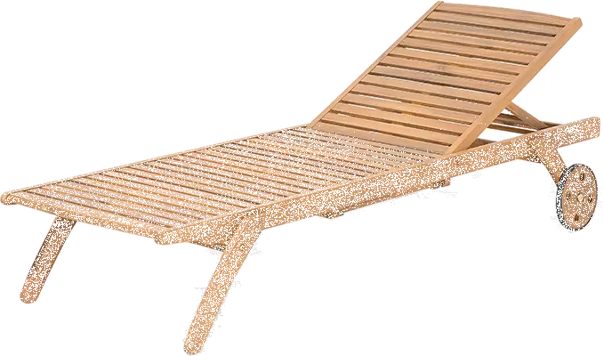 Beliani Leżak Ogrodowy Drewniany Z Poduszką Beżowoszarą CESANA - obrazek 9