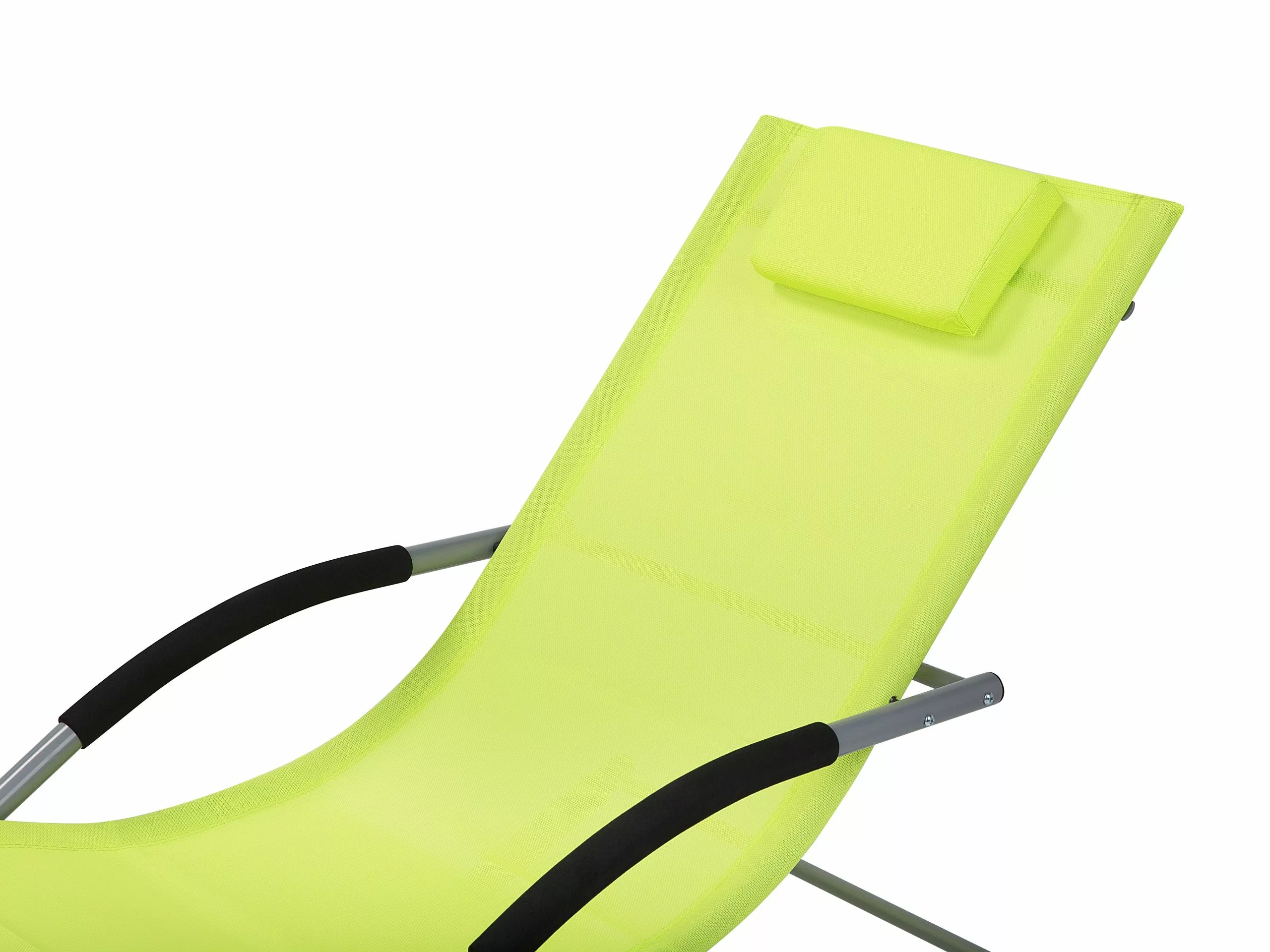 Beliani Leżak Ogrodowy Bujany Limonkowy CARANO - obrazek 7
