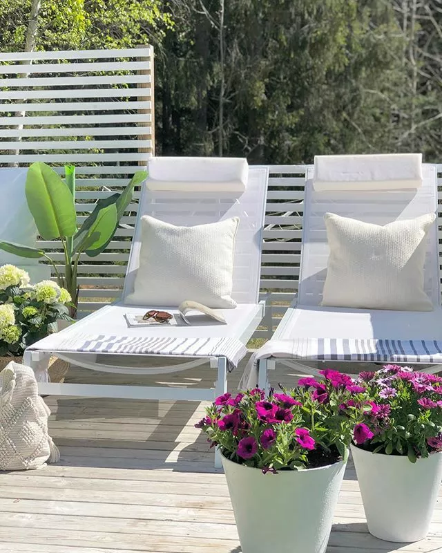 Beliani Leżak Ogrodowy Biały CATANIA II - obrazek 4