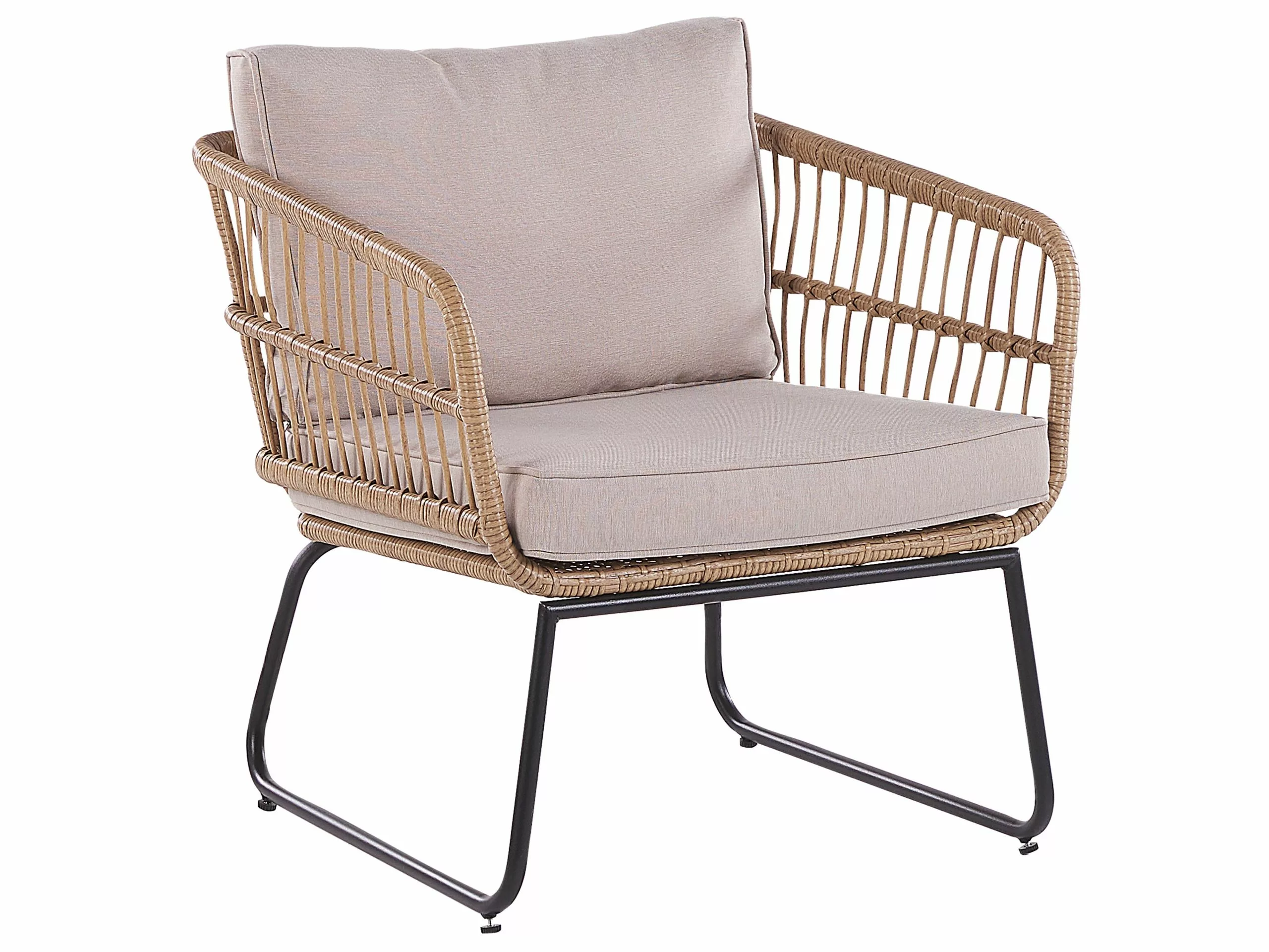 Beliani Zestaw Ogrodowy Z Technorattanu 4-osobowy Beżowy RAVELLO - obrazek 10