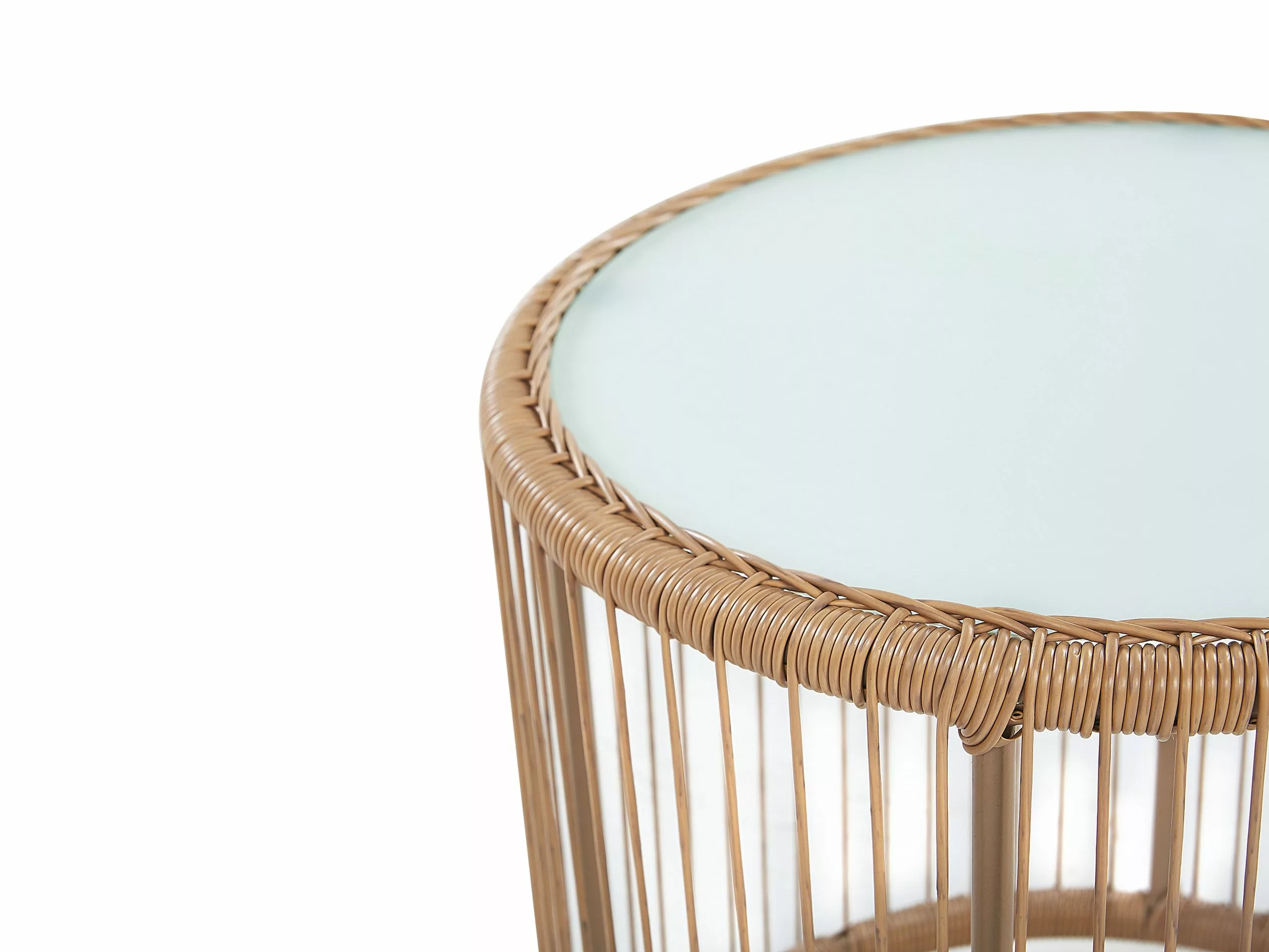 Beliani Zestaw Mebli Balkonowych Z Technorattanu Naturalny LABICO - obrazek 8