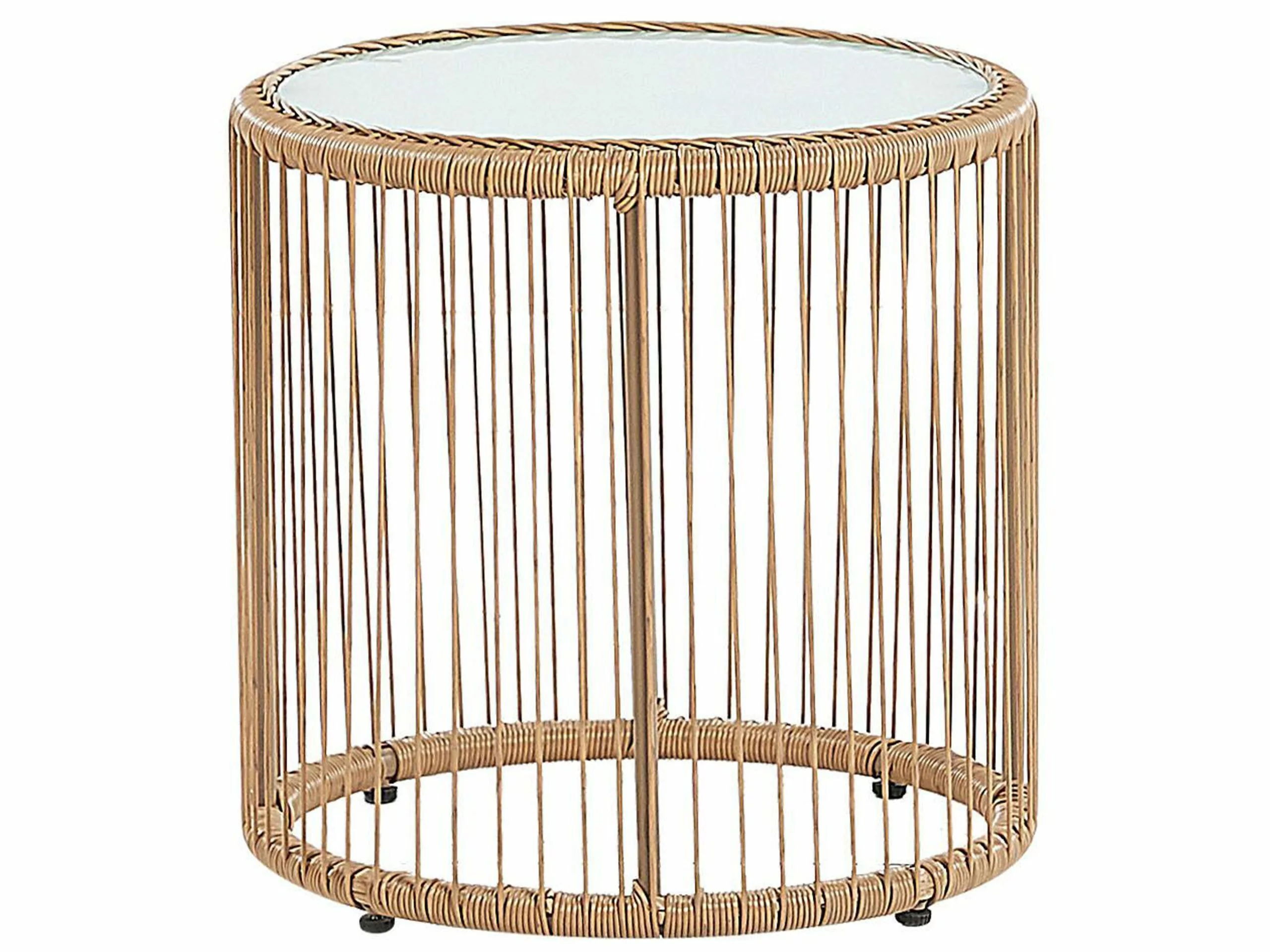 Beliani Zestaw Mebli Balkonowych Z Technorattanu Naturalny LABICO - obrazek 7