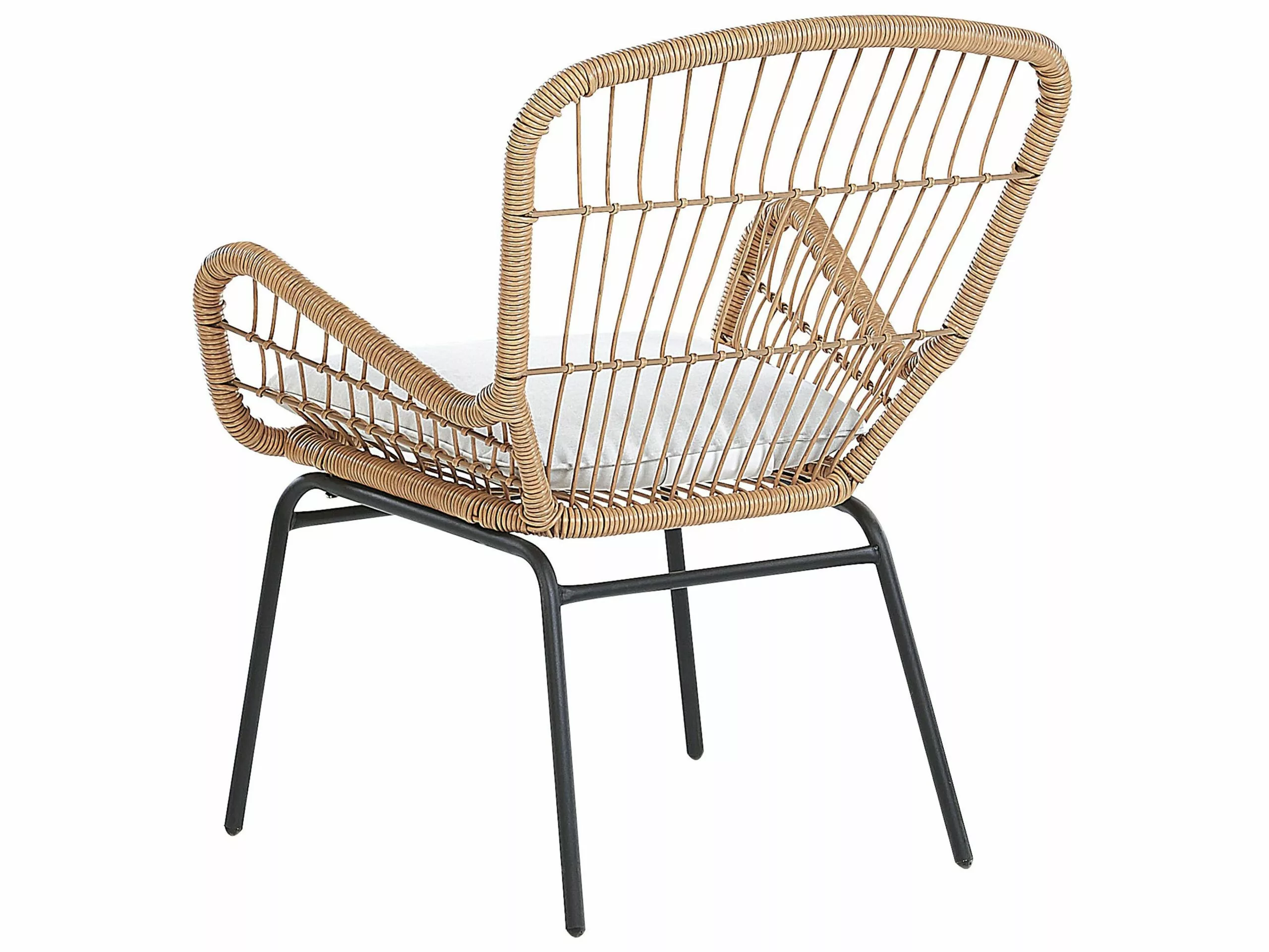 Beliani Zestaw Mebli Balkonowych Z Technorattanu Naturalny LABICO - obrazek 5