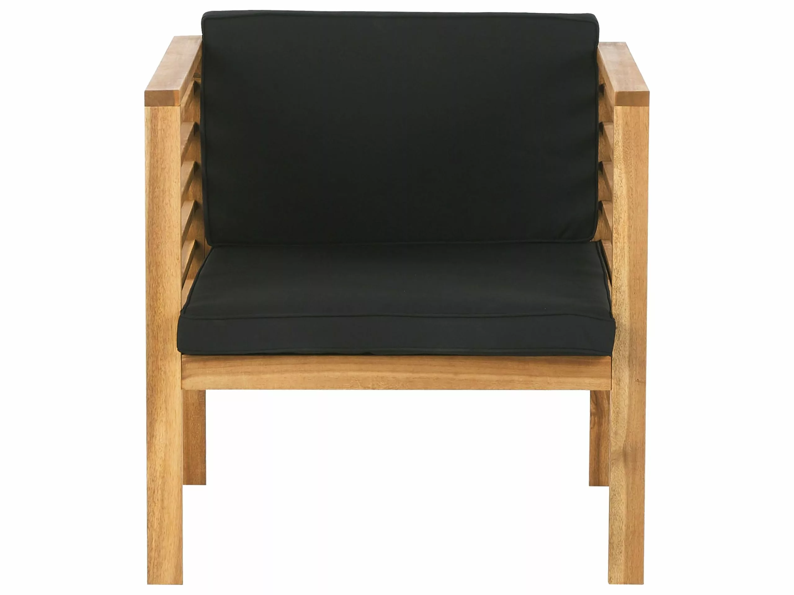 Beliani Zestaw Ogrodowy Drewniany 4-osobowy Czarny PACIFIC - obrazek 8