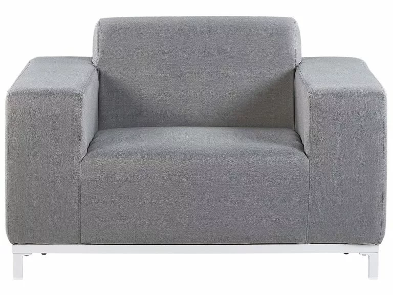 Beliani Zestaw Ogrodowy Tapicerowany 5-osobowy Szary Z Białym ROVIGO - obrazek 7