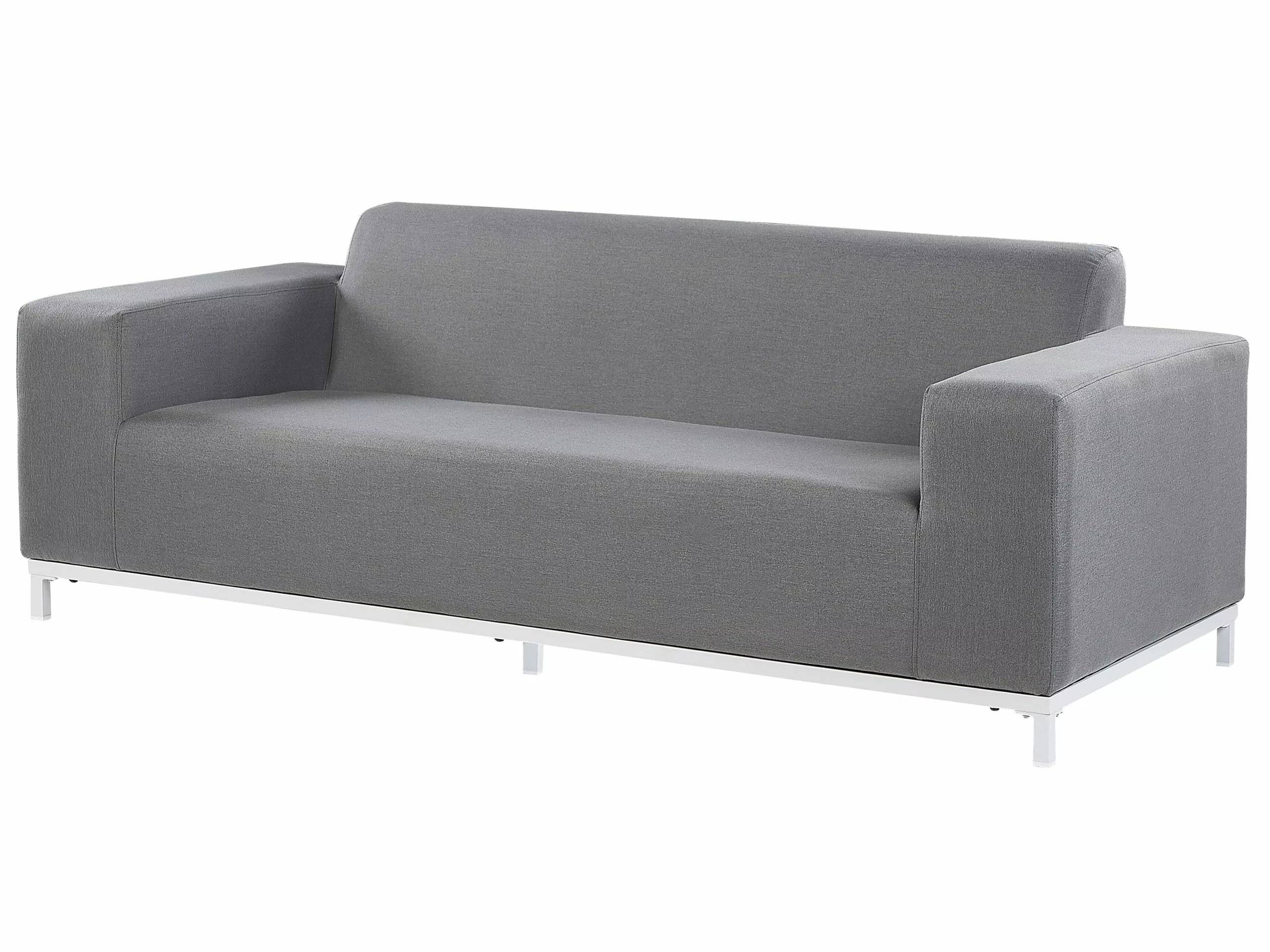 Beliani Sofa Ogrodowa Szara Z Białym ROVIGO - obrazek 4