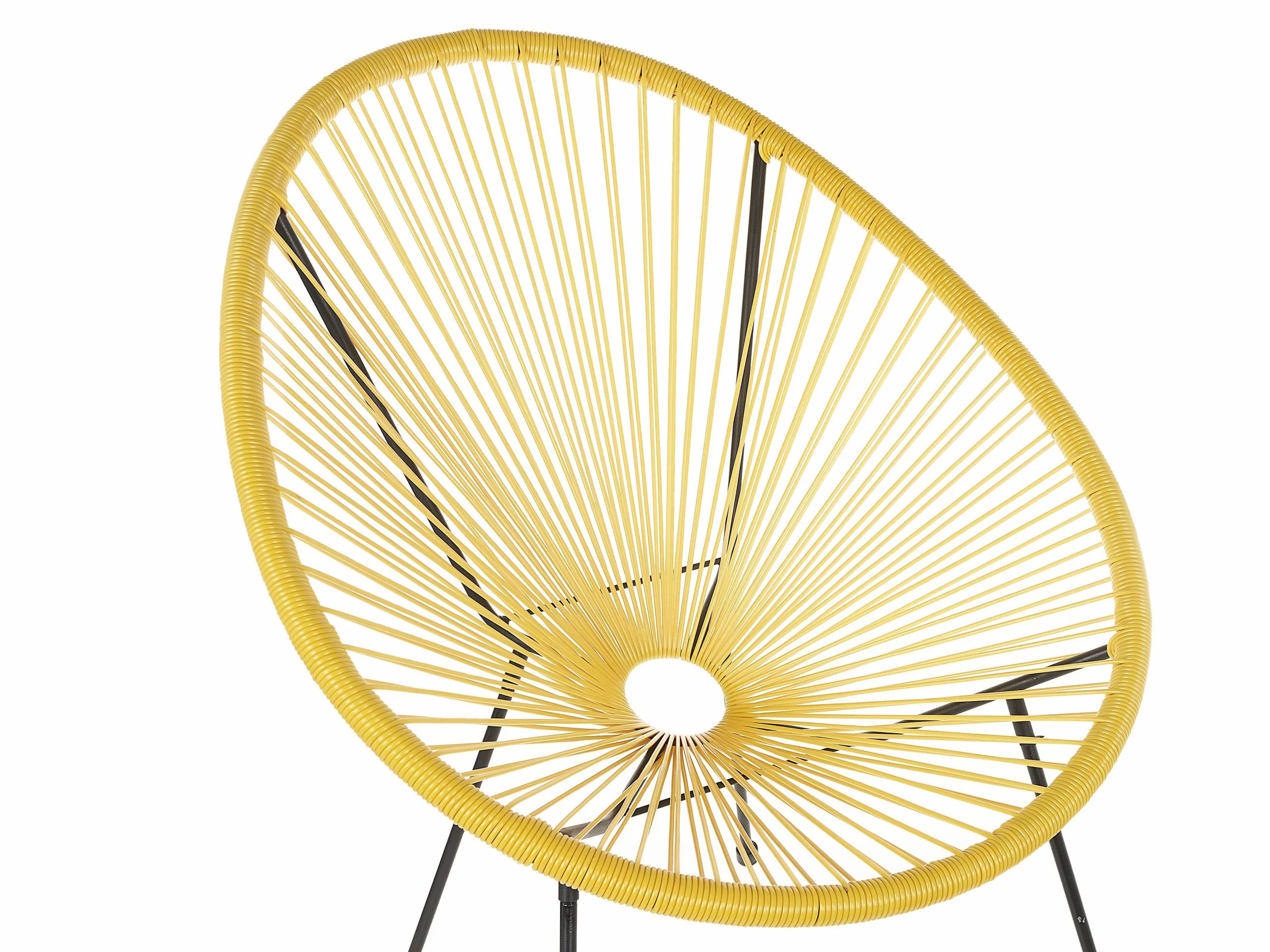 Beliani Zestaw 2 Krzeseł Z Technorattanu żółty ACAPULCO II - obrazek 7