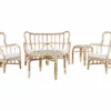 Beliani Zestaw Ogrodowy Rattanowy 4-osobowy Naturalny BRINDISI
