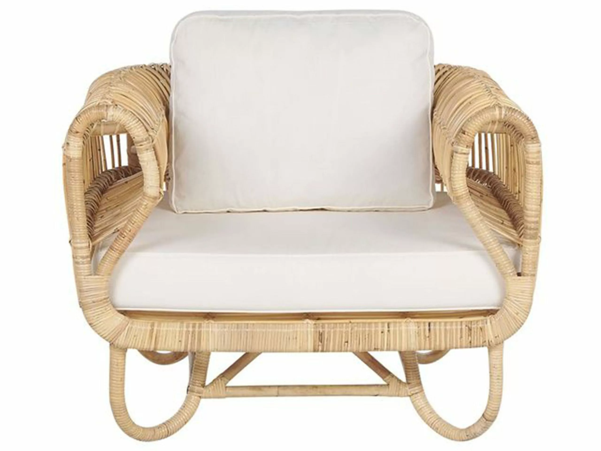 Beliani Zestaw Ogrodowy Rattanowy 4-osobowy Naturalny DOLCEDO - obrazek 10