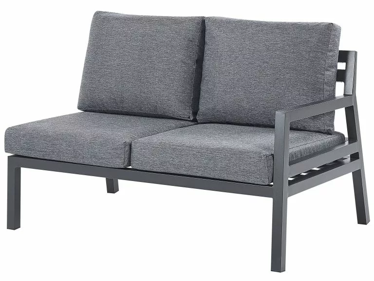 Beliani Zestaw Ogrodowy 5-osobowy Ciemnoszary VIZZINI - obrazek 6