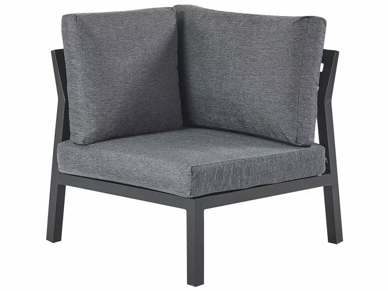 Beliani Zestaw Ogrodowy 5-osobowy Ciemnoszary VIZZINI - obrazek 8