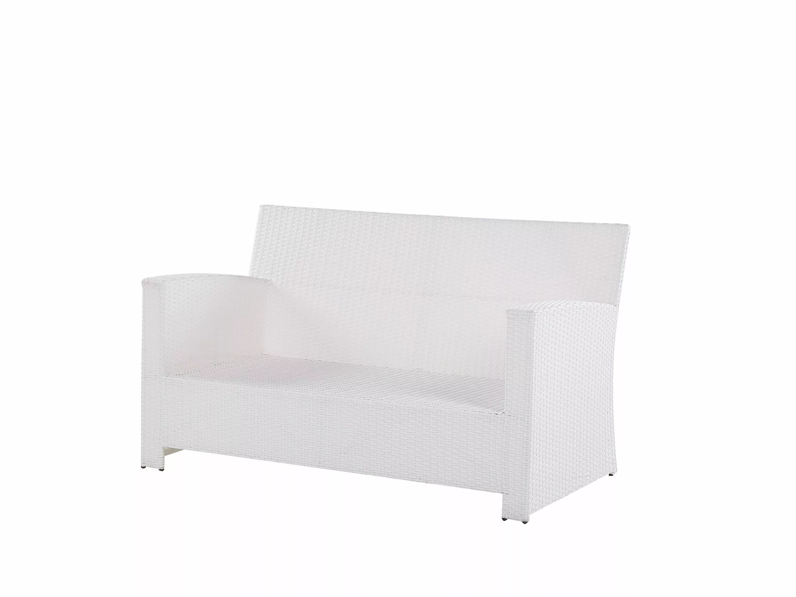 Beliani Zestaw Ogrodowy Z Technorattanu 4-osobowy Biały SAN MARINO - obrazek 4