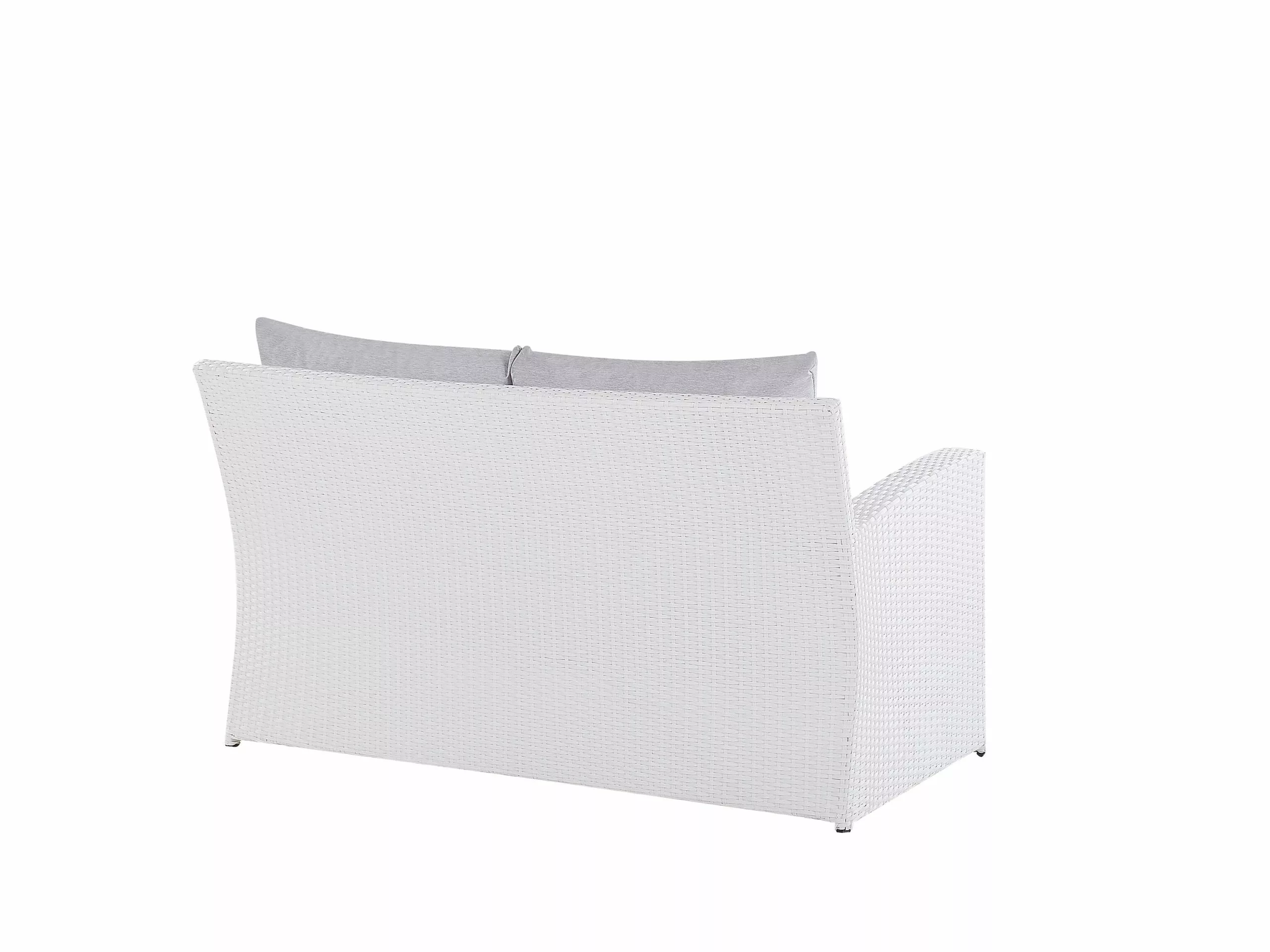 Beliani Zestaw Ogrodowy Z Technorattanu 4-osobowy Biały SAN MARINO - obrazek 5