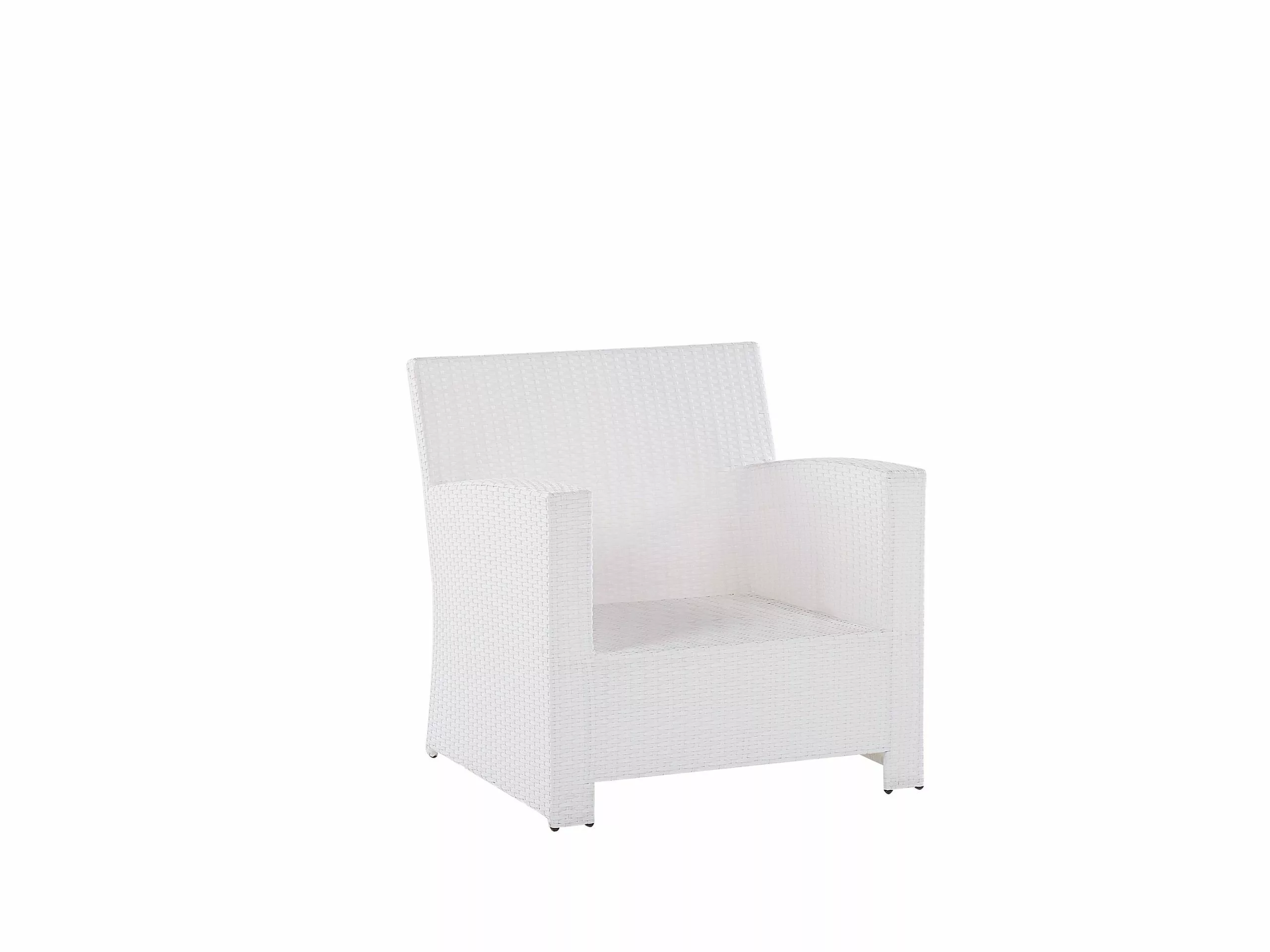 Beliani Zestaw Ogrodowy Z Technorattanu 4-osobowy Biały SAN MARINO - obrazek 7