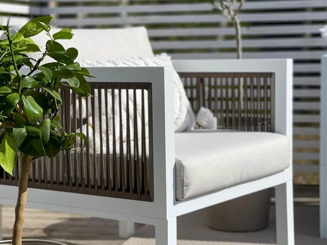 Beliani Zestaw Ogrodowy 5-osobowy Beżowy BORELLO - obrazek 4