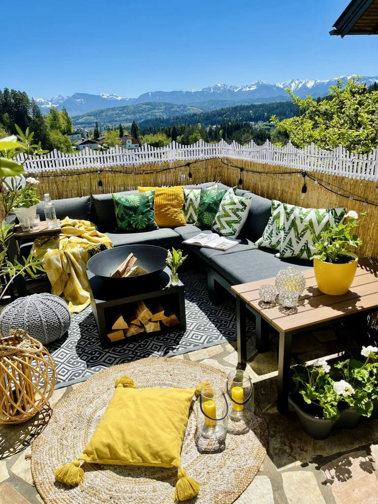 Beliani Zestaw Ogrodowy 5-osobowy Czarno-szary MESSINA - obrazek 10