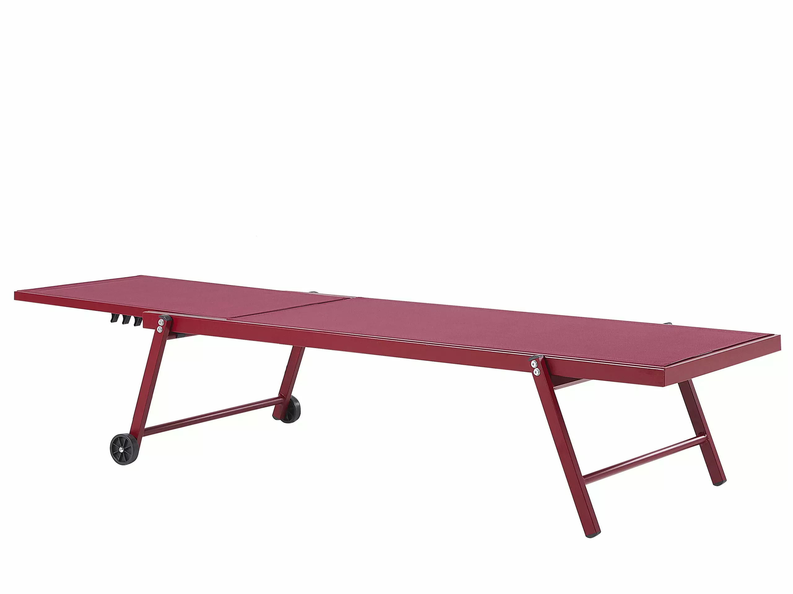 Beliani Leżak Ogrodowy Burgundowy PORTOFINO - obrazek 5