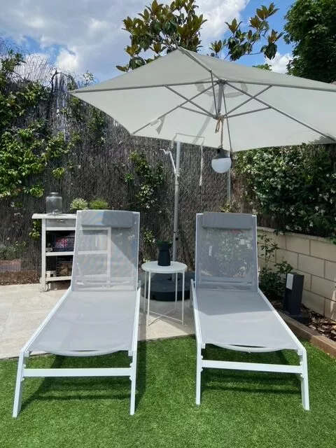 Beliani Leżak Ogrodowy Szary CATANIA II - obrazek 4