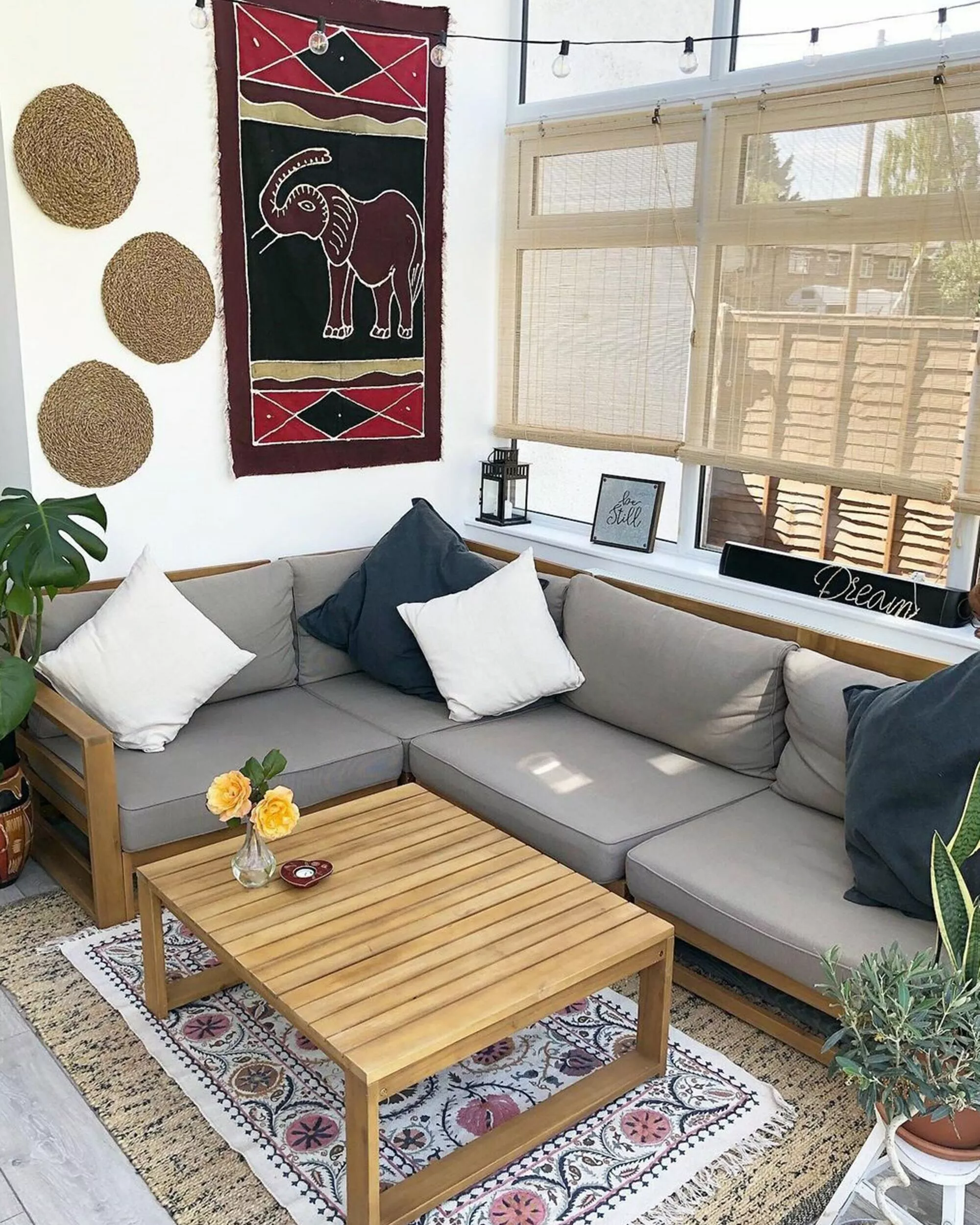 Beliani Zestaw Ogrodowy Z Certyfikowanego Drewna 4-osobowy Prawostronny Beżowoszary TIMOR - obrazek 9