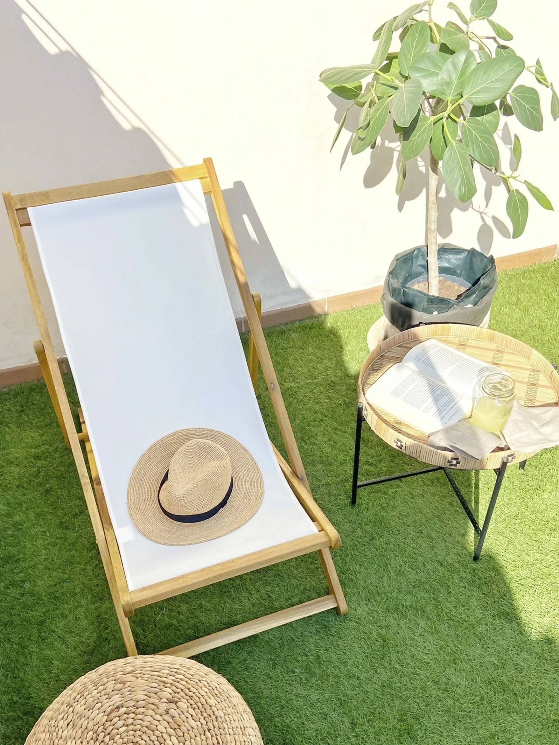 Beliani Leżak Ogrodowy Jasne Drewno Akacjowe ANZIO - obrazek 6