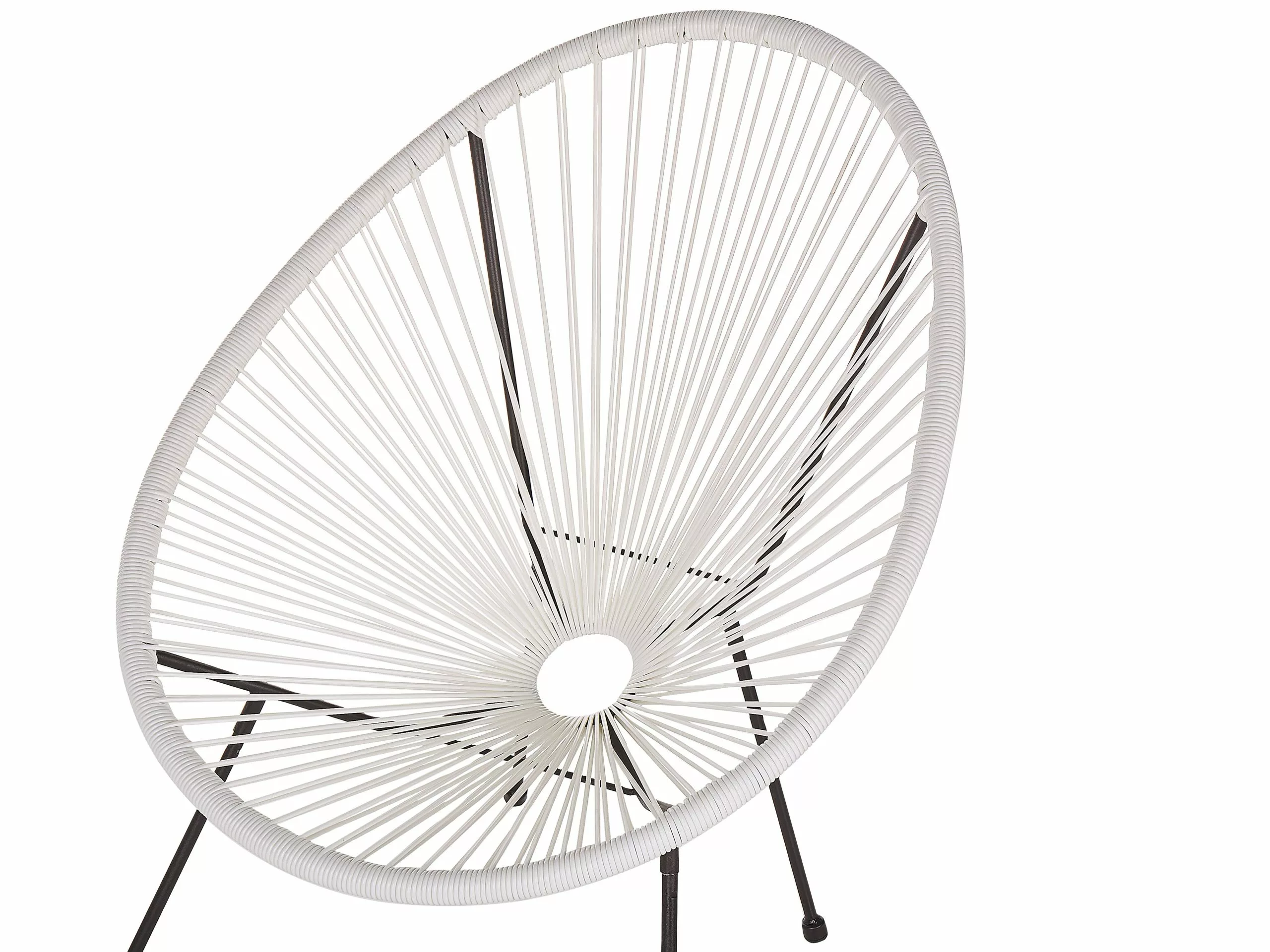 Beliani Zestaw 2 Krzeseł Z Technorattanu Biały ACAPULCO II - obrazek 8