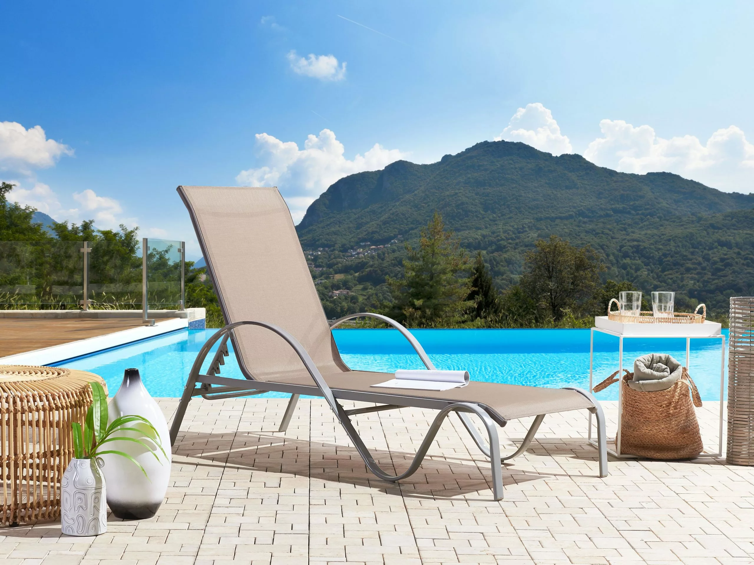 Beliani Leżak Ogrodowy Jasnobrązowy PROCIDA - obrazek 2