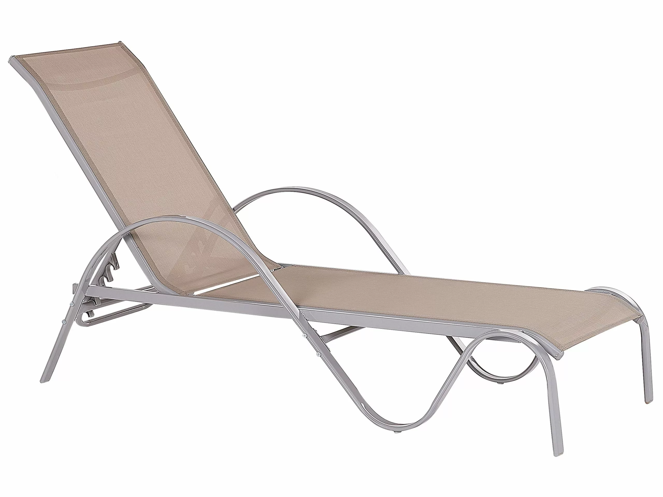 Beliani Leżak Ogrodowy Jasnobrązowy PROCIDA