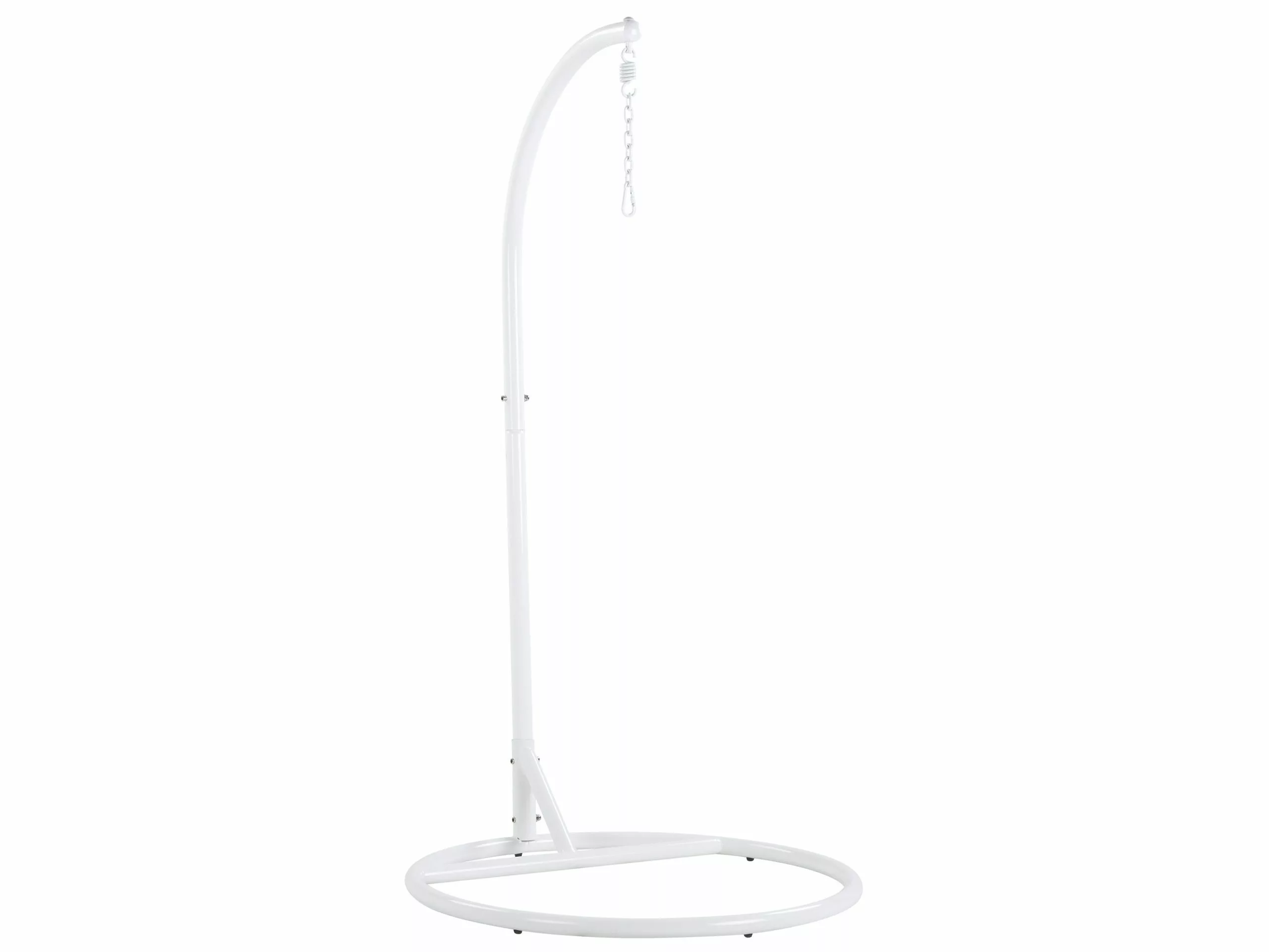 Beliani Fotel Wiszący Ze Stojakiem Z Technorattanu Biały ALBA - obrazek 8